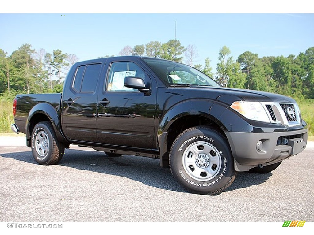 2012 Frontier S Crew Cab 4x4 - Super Black / Graphite photo #1