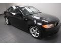 2009 Jet Black BMW 1 Series 128i Coupe  photo #8