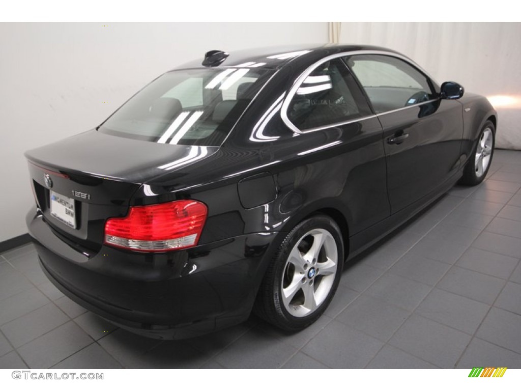 2009 1 Series 128i Coupe - Jet Black / Black photo #11