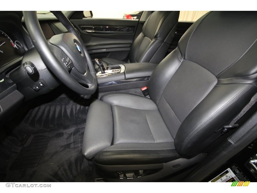 Black Nappa Leather Interior 2009 BMW 7 Series 750Li Sedan Photo #69915437