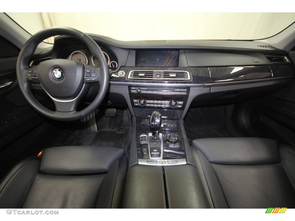2009 BMW 7 Series 750Li Sedan Black Nappa Leather Dashboard Photo #69915446