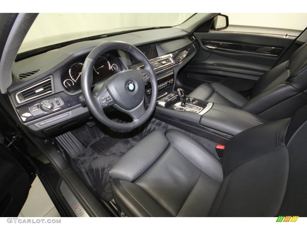 Black Nappa Leather Interior 2009 BMW 7 Series 750Li Sedan Photo #69915515