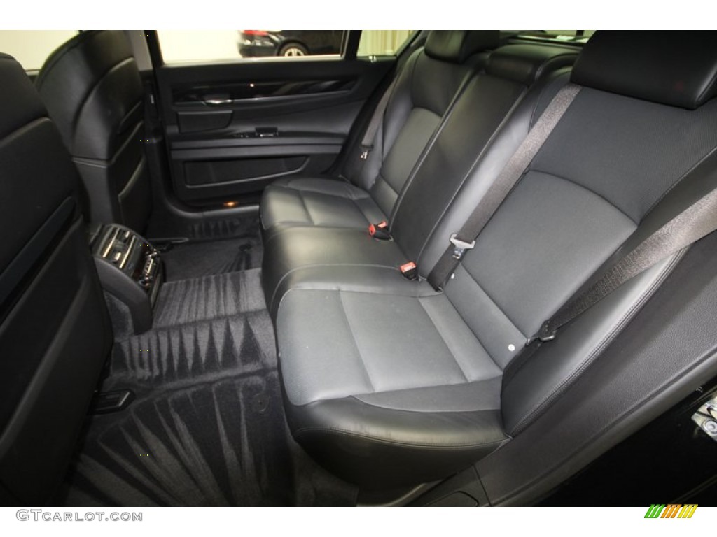 Black Nappa Leather Interior 2009 BMW 7 Series 750Li Sedan Photo #69915524