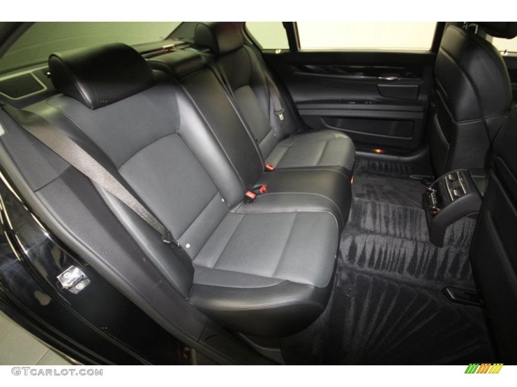 Black Nappa Leather Interior 2009 BMW 7 Series 750Li Sedan Photo #69915752