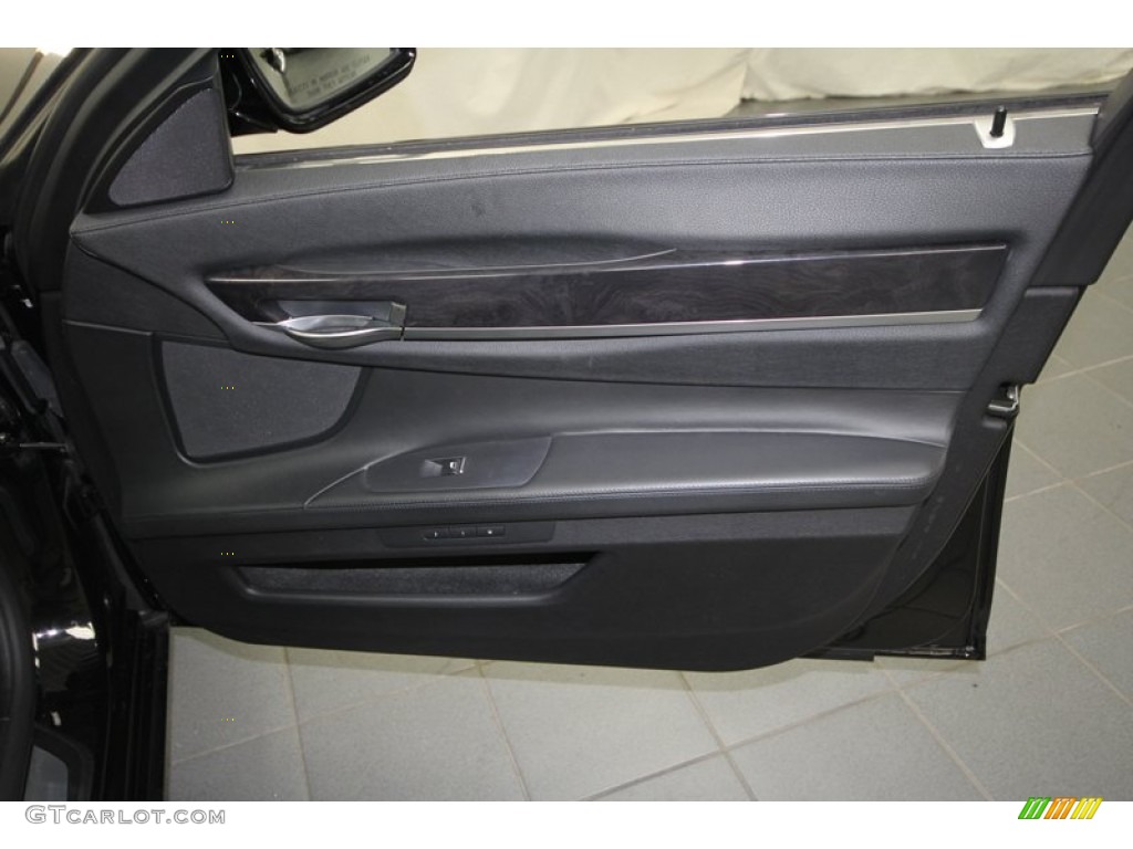 2009 BMW 7 Series 750Li Sedan Black Nappa Leather Door Panel Photo #69915779