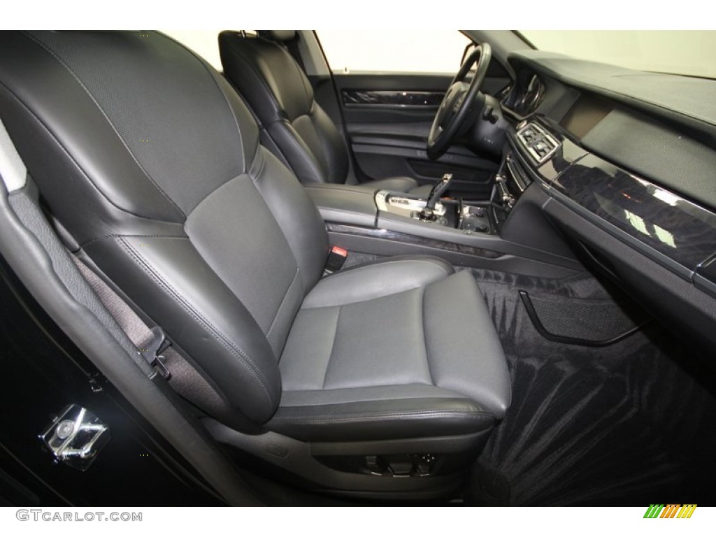 Black Nappa Leather Interior 2009 BMW 7 Series 750Li Sedan Photo #69915791