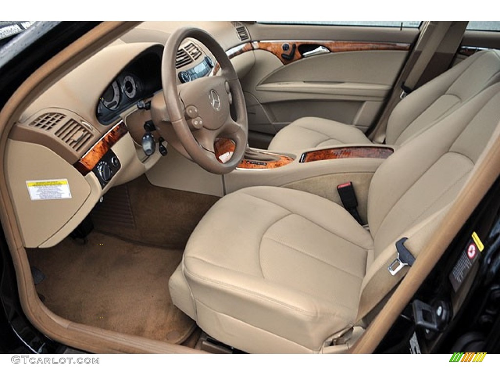 Sahara Beige/Black Interior 2008 Mercedes-Benz E 350 Sedan Photo #69918149