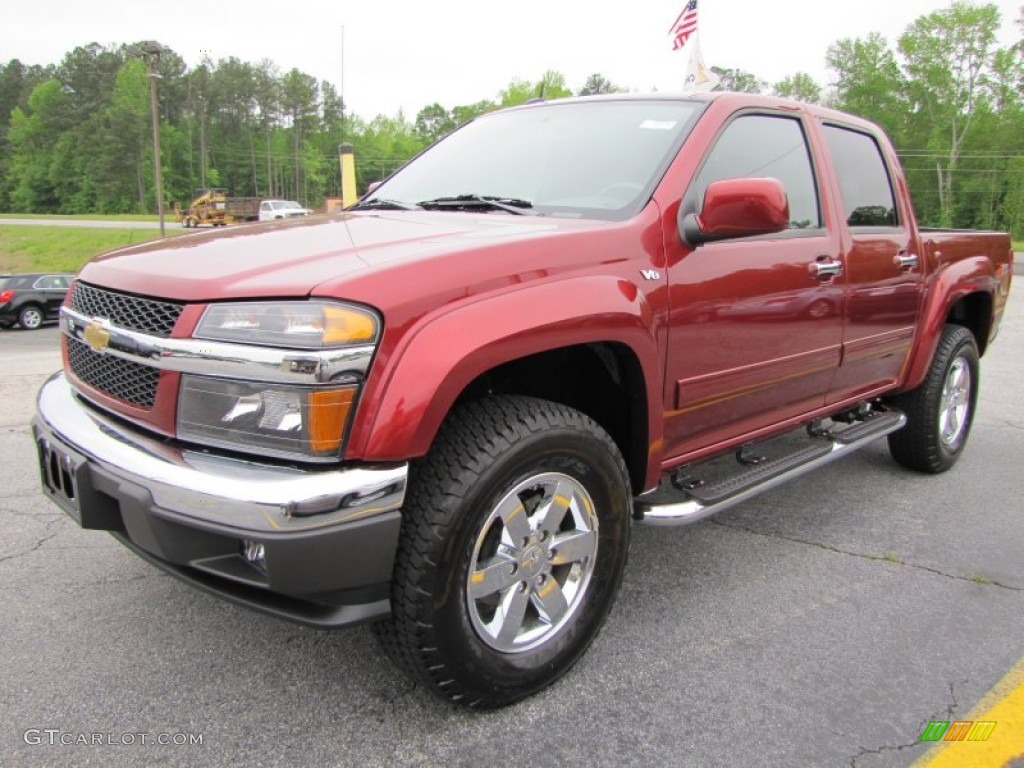 Cardinal Red Metallic 2011 Chevrolet Colorado LT Crew Cab 4x4 Exterior Photo #69918596