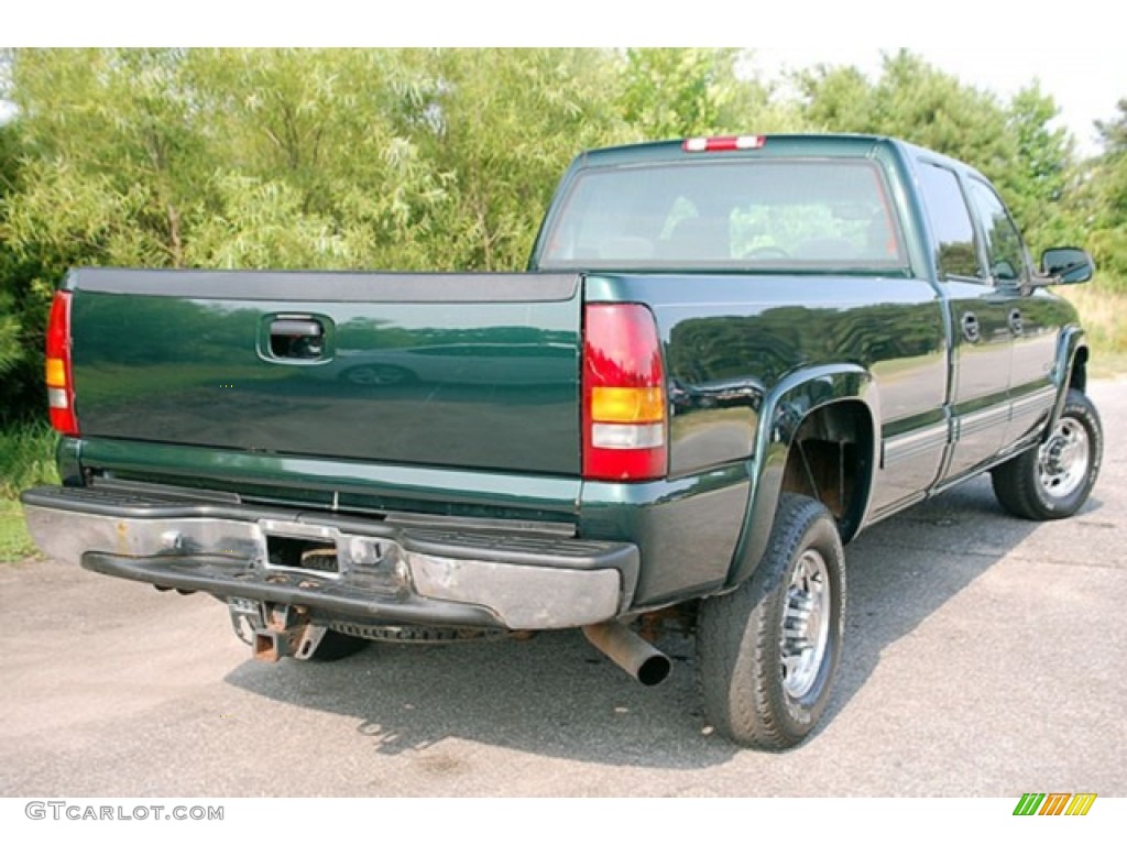 2001 Silverado 2500HD LS Crew Cab 4x4 - Forest Green Metallic / Graphite photo #4