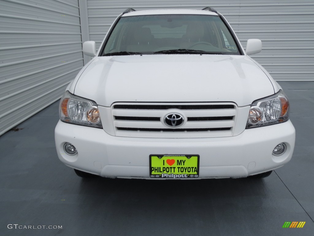 2004 Highlander Limited V6 - Super White / Ivory photo #6