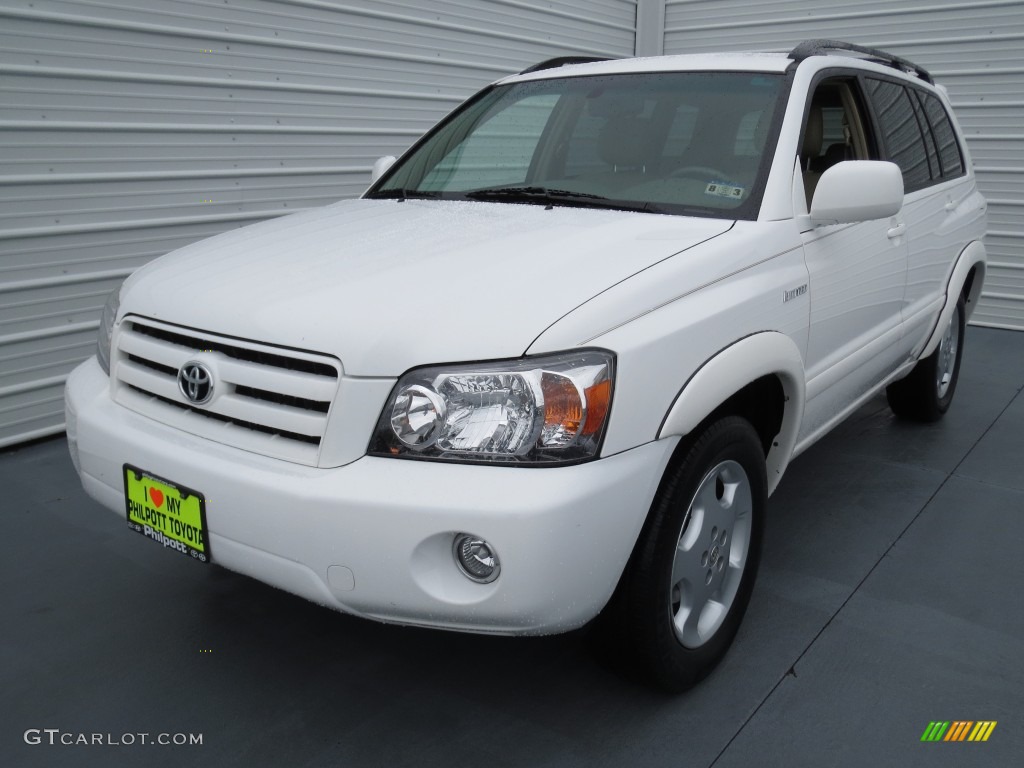 2004 Highlander Limited V6 - Super White / Ivory photo #7