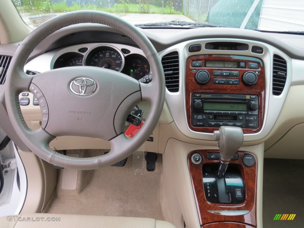 2004 Highlander Limited V6 - Super White / Ivory photo #31
