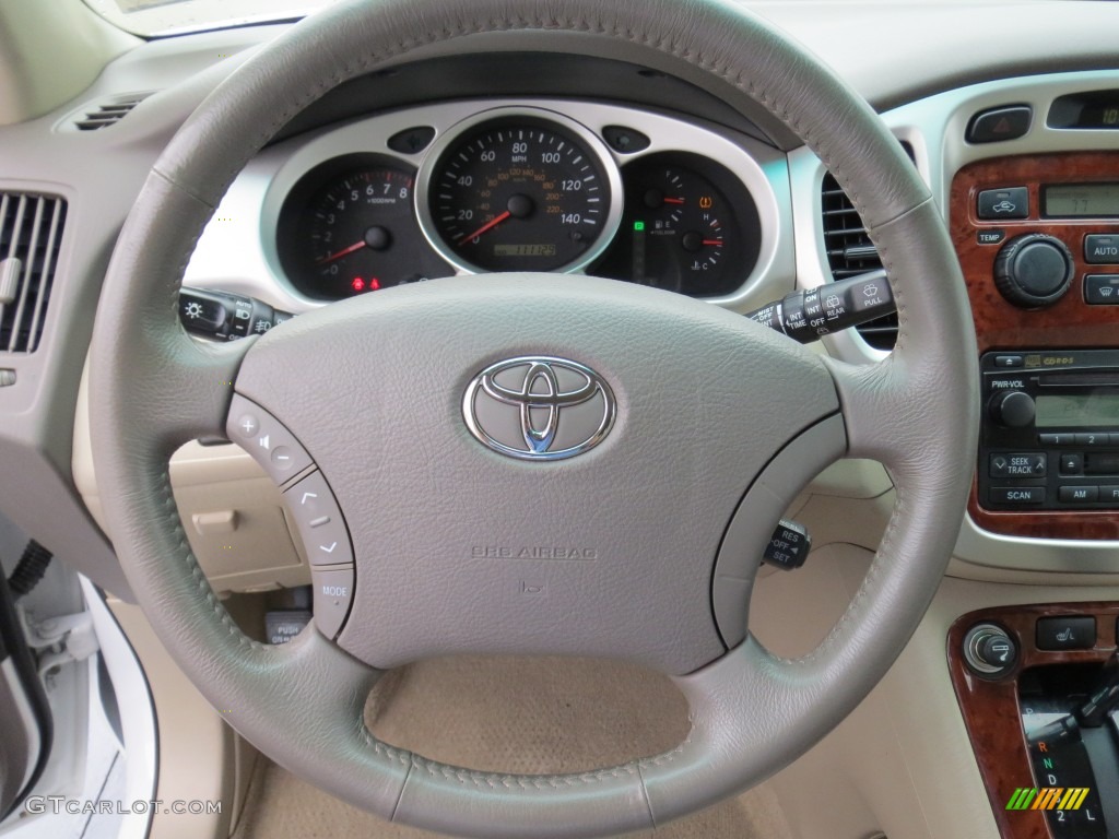 2004 Highlander Limited V6 - Super White / Ivory photo #36