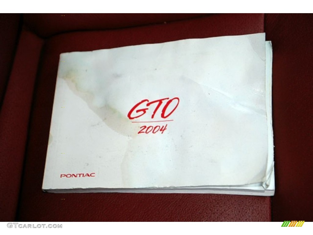 2004 Pontiac GTO Coupe Books/Manuals Photo #69920876