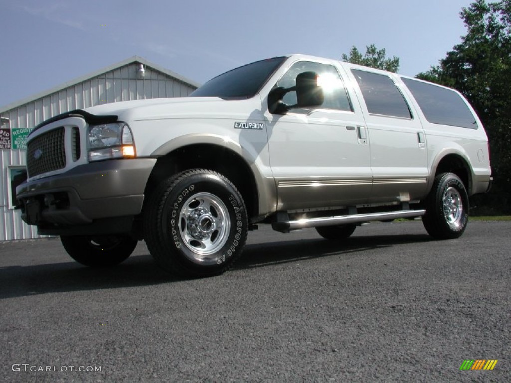 2004 Excursion Eddie Bauer 4x4 - Oxford White / Medium Parchment photo #2