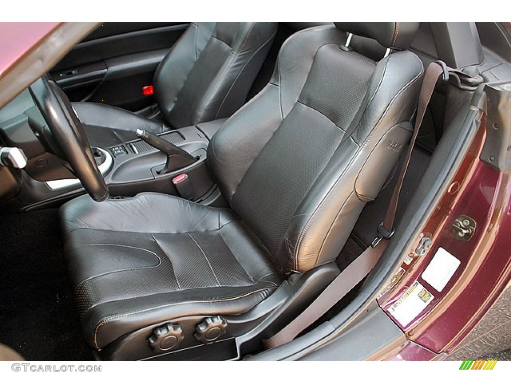 Charcoal Leather Interior 2006 Nissan 350Z Touring Roadster Photo #69924409