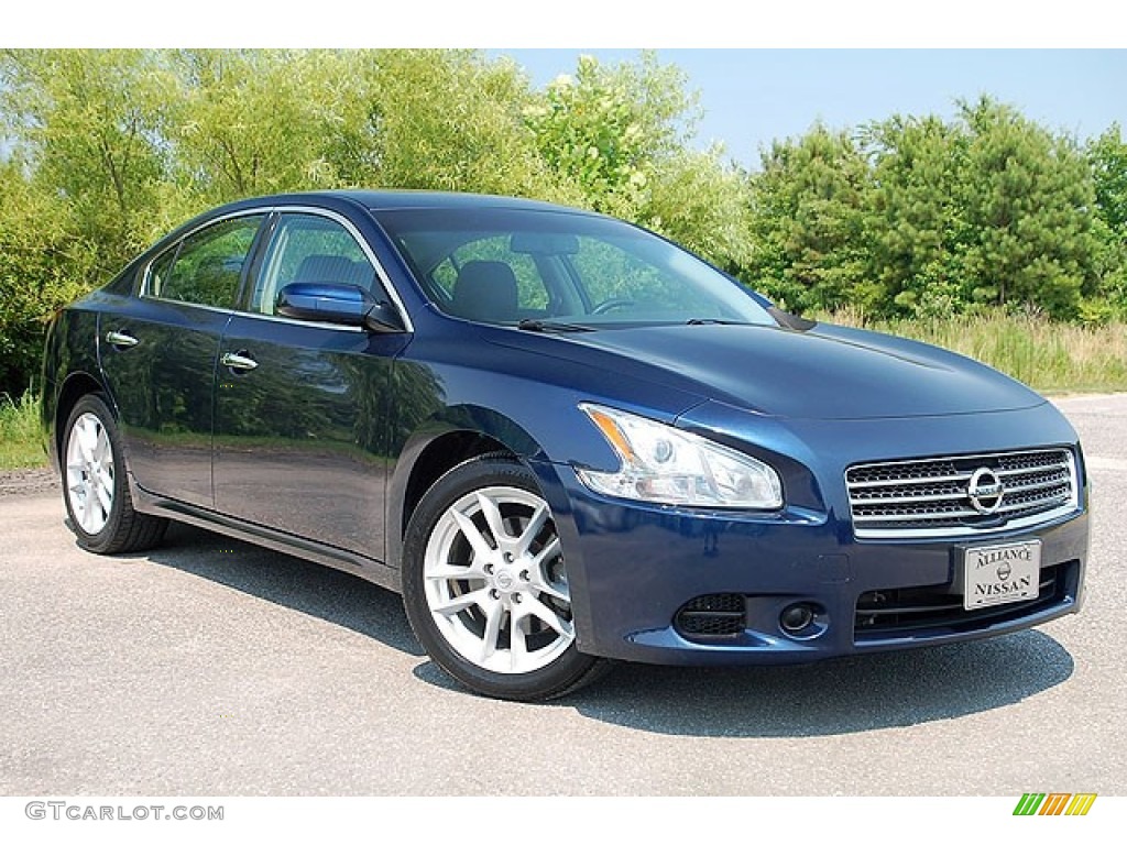 2009 Maxima 3.5 SV - Navy Blue Metallic / Charcoal photo #1