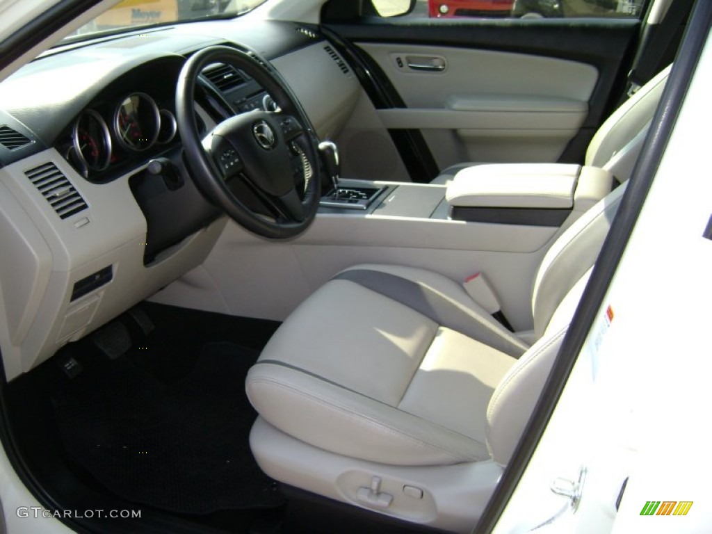 2011 CX-9 Touring AWD - Crystal White Pearl Mica / Sand photo #10