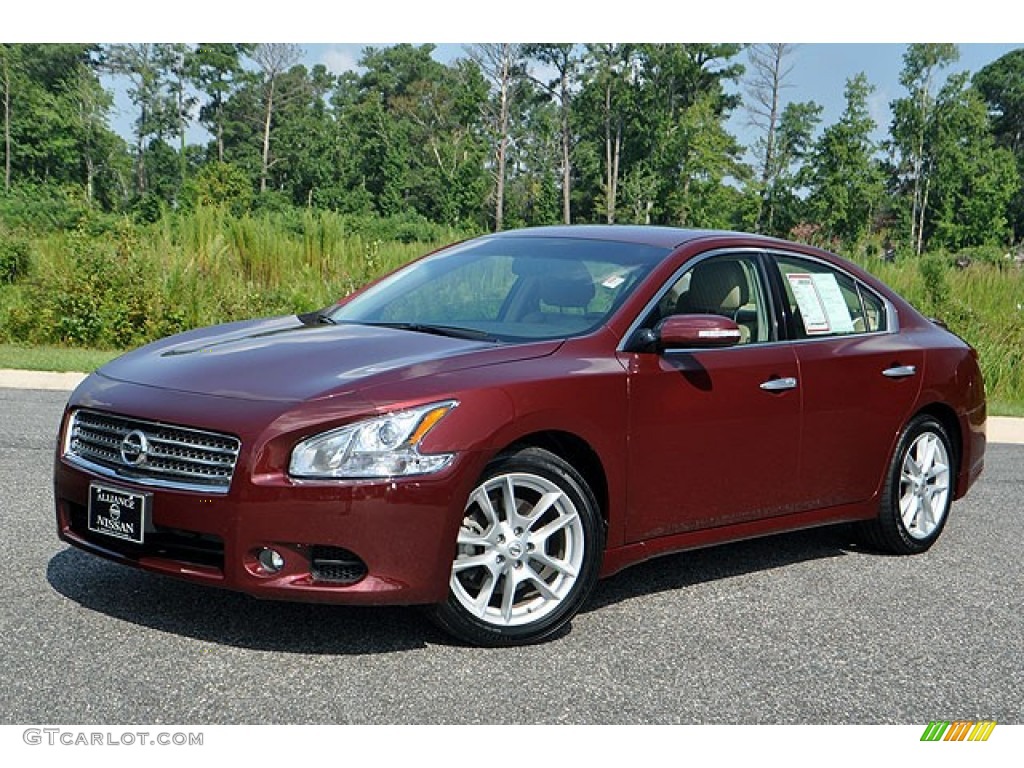 2010 Maxima 3.5 SV - Tuscan Sun Red / Caffe Latte photo #1