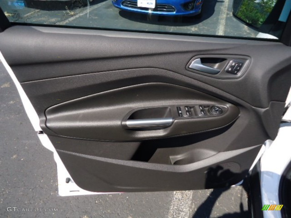 2013 Ford Escape Titanium 2.0L EcoBoost 4WD Charcoal Black Door Panel Photo #69926594