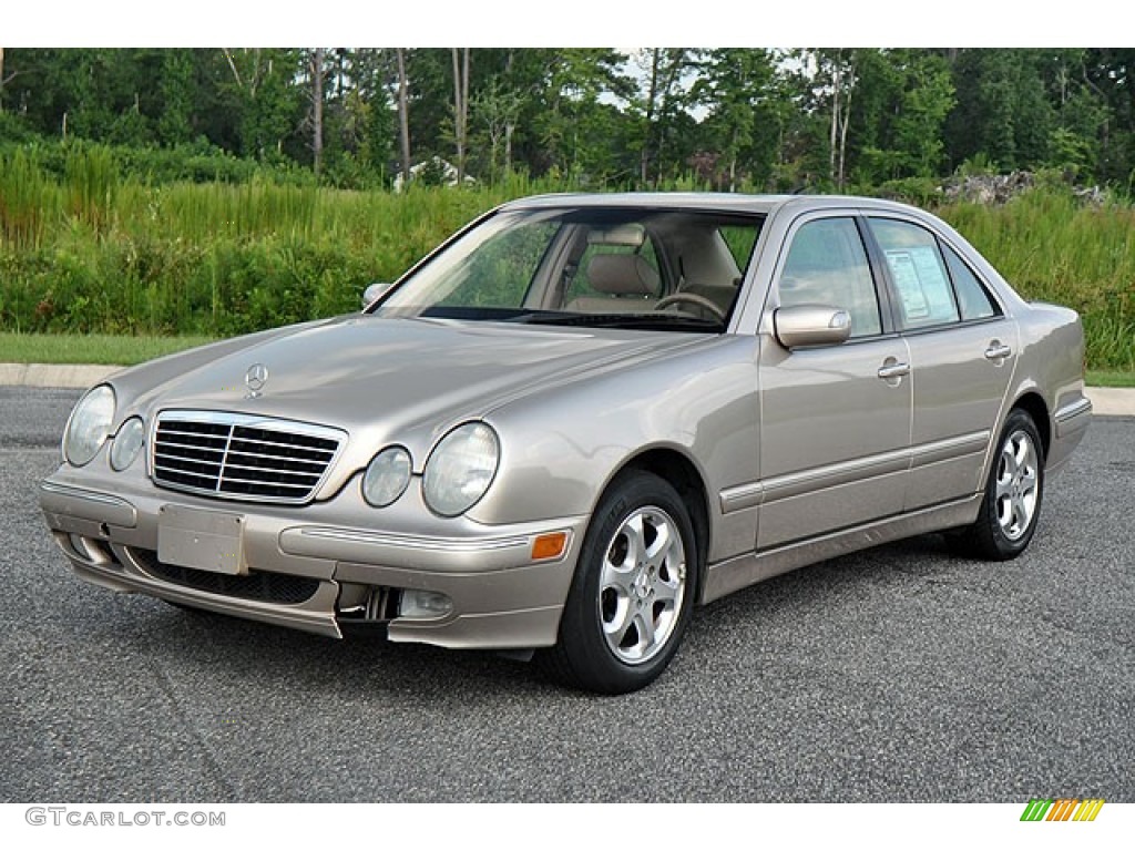 2002 E 320 Sedan - Desert Silver Metallic / Java photo #1