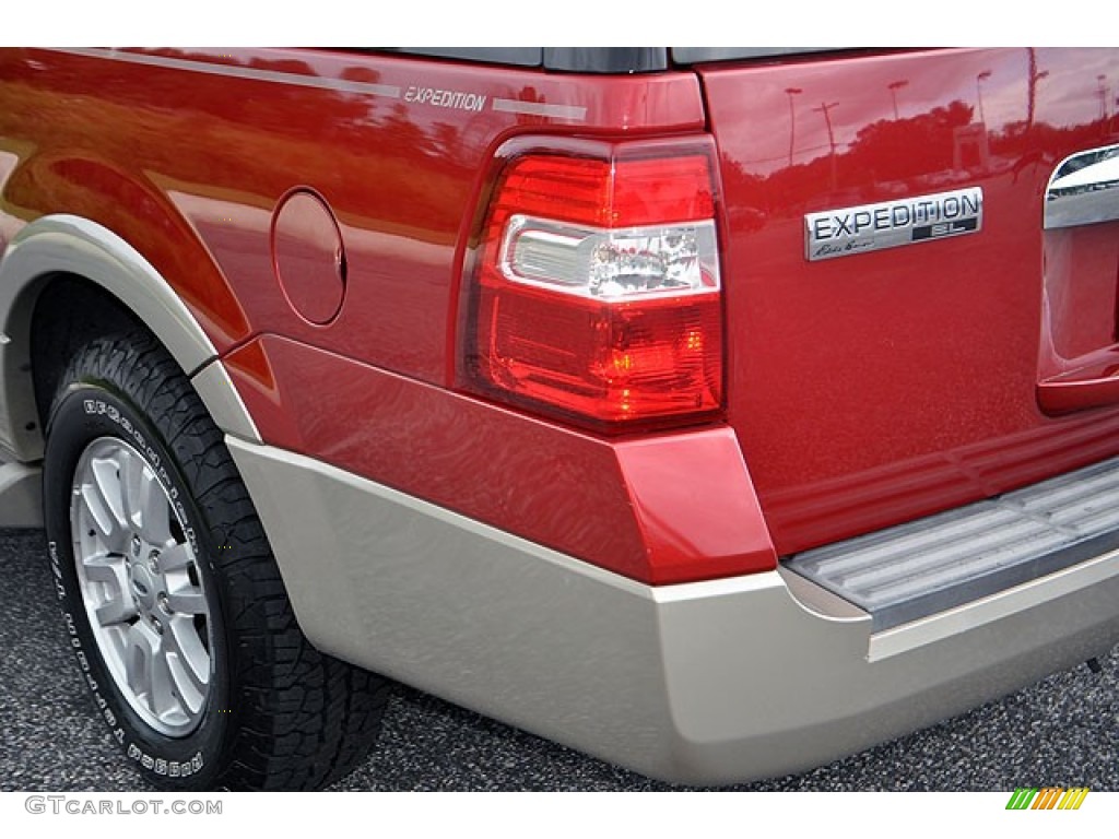 2009 Expedition EL Eddie Bauer 4x4 - Sangria Red Metallic / Camel photo #4