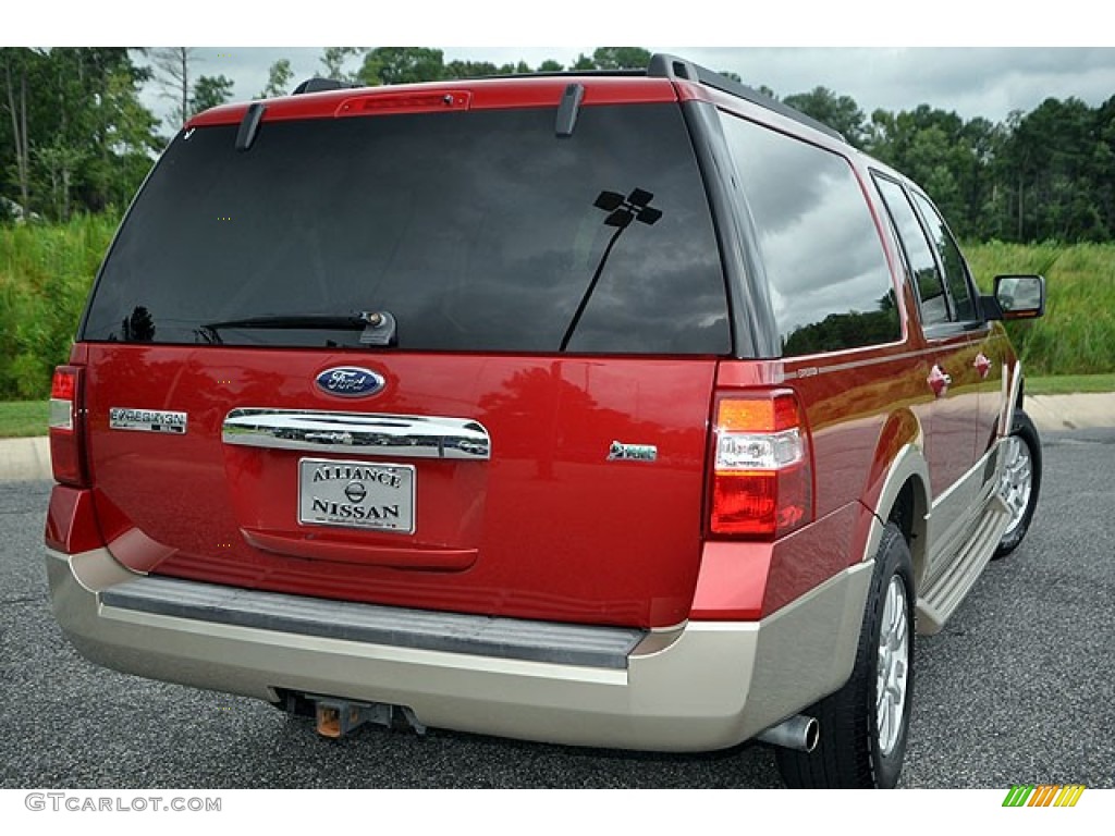 2009 Expedition EL Eddie Bauer 4x4 - Sangria Red Metallic / Camel photo #5