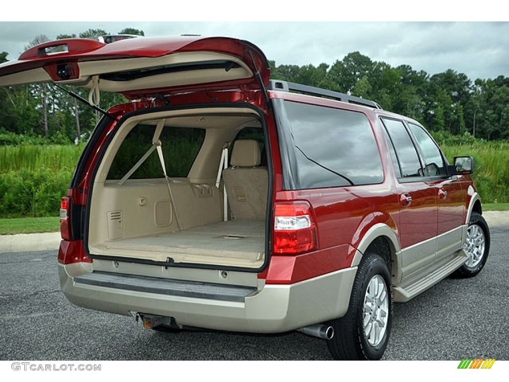 2009 Expedition EL Eddie Bauer 4x4 - Sangria Red Metallic / Camel photo #6