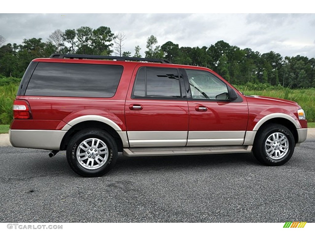 2009 Expedition EL Eddie Bauer 4x4 - Sangria Red Metallic / Camel photo #10