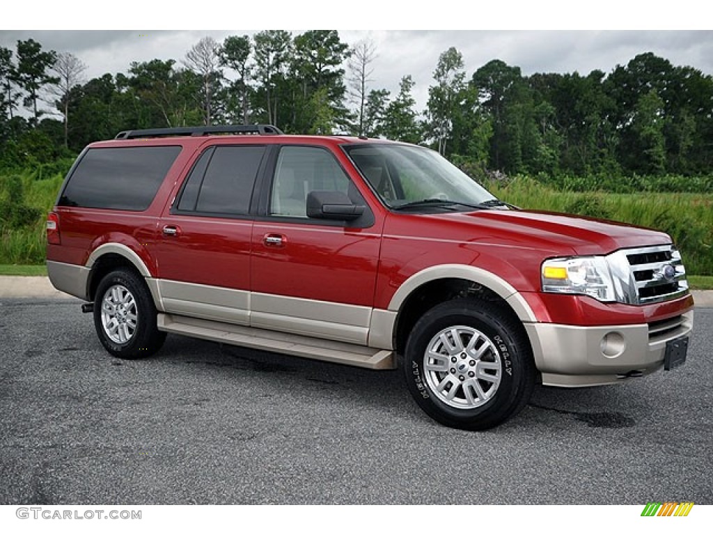 2009 Expedition EL Eddie Bauer 4x4 - Sangria Red Metallic / Camel photo #1