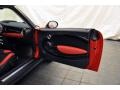 Rooster Red Leather/Carbon Black 2008 Mini Cooper S Hardtop Door Panel