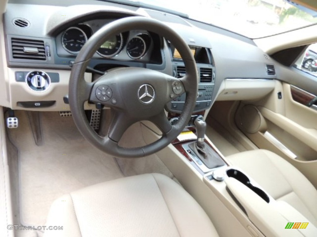 Almond/Mocha Interior 2011 Mercedes-Benz C 300 Sport 4Matic Photo #69932336