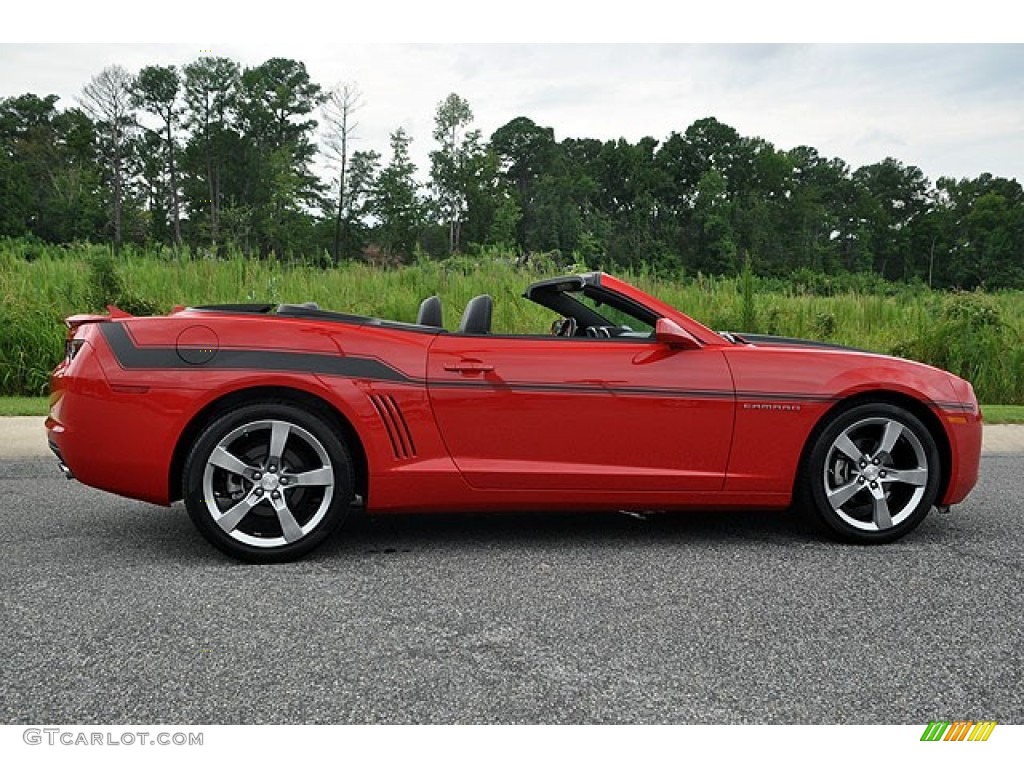 2011 Camaro LT/RS Convertible - Victory Red / Black photo #6