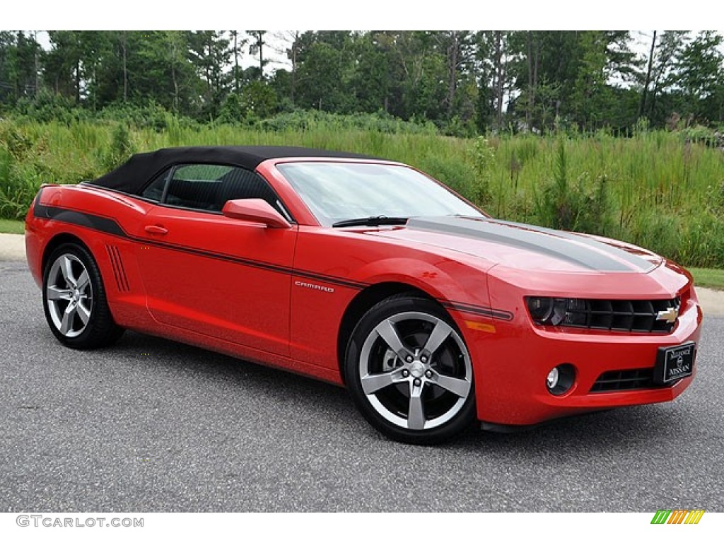 2011 Camaro LT/RS Convertible - Victory Red / Black photo #8