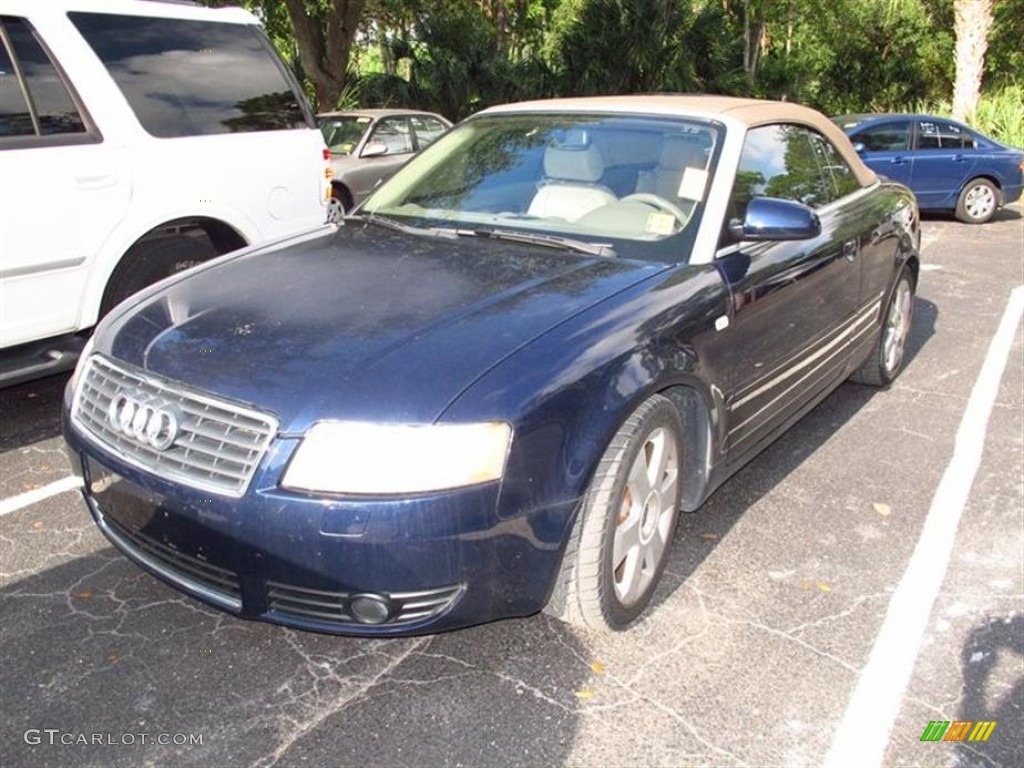 2004 A4 1.8T Cabriolet - Moro Blue Pearl Effect / Beige photo #4