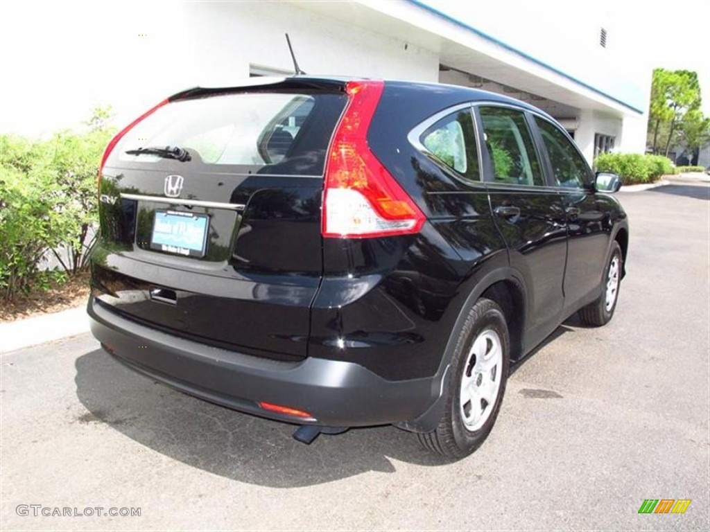 2012 CR-V LX - Crystal Black Pearl / Black photo #3