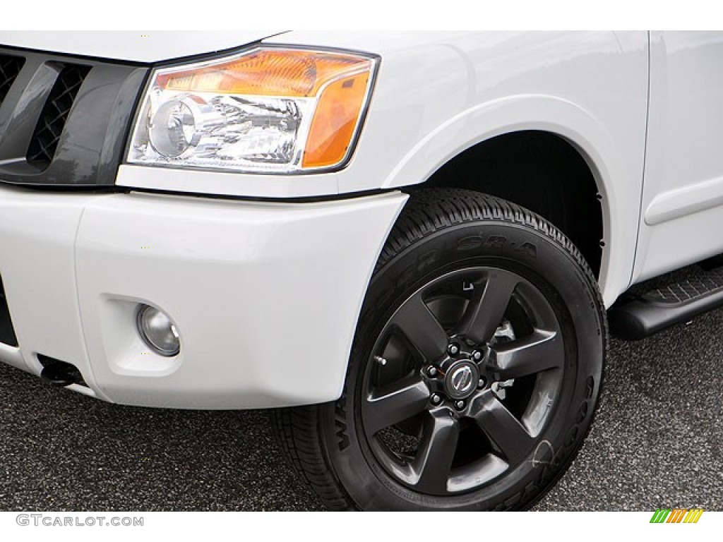 2012 Titan SV King Cab 4x4 - Blizzard White / Sport Apperance Gray/Charcoal photo #1