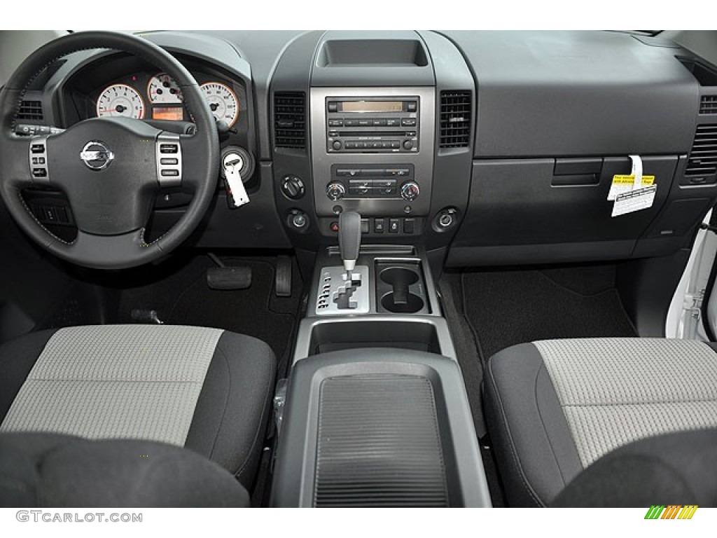 2012 Nissan Titan SV King Cab 4x4 Sport Apperance Gray/Charcoal Dashboard Photo #69935114