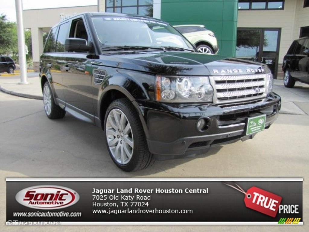 2008 Range Rover Sport Supercharged - Santorini Black / Ebony Black photo #1