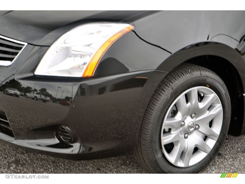 2012 Sentra 2.0 S - Super Black / Charcoal photo #3