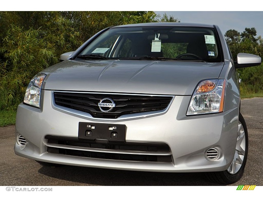 2012 Sentra 2.0 S - Brilliant Silver Metallic / Charcoal photo #1