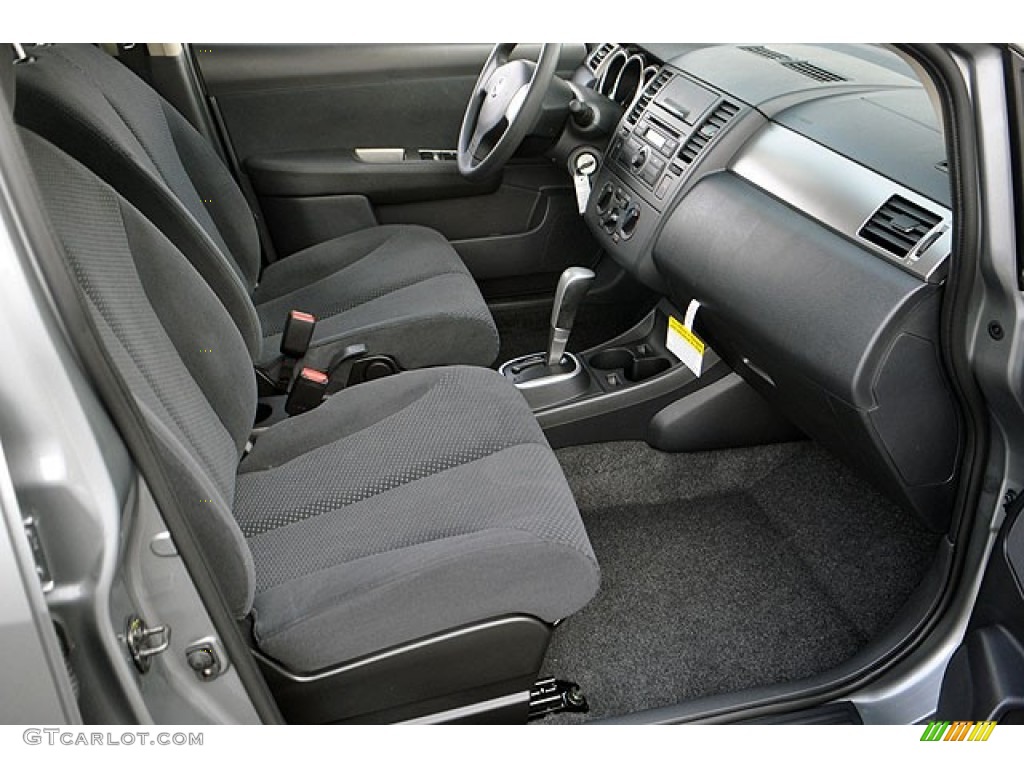 Charcoal Interior 2012 Nissan Versa 1.8 S Hatchback Photo #69938453