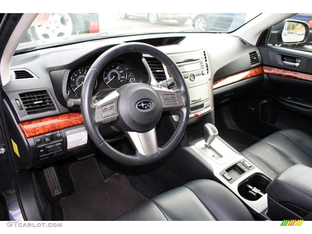Off Black Interior 2010 Subaru Outback 2.5i Limited Wagon Photo #69938708