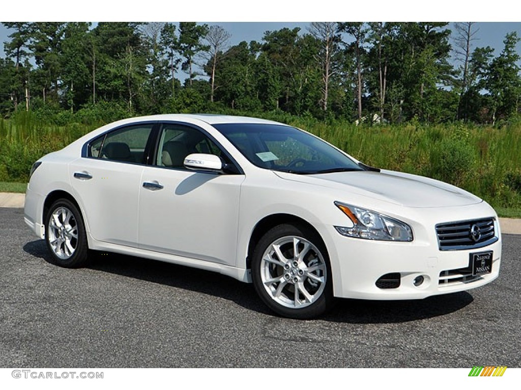 Winter Frost White Nissan Maxima