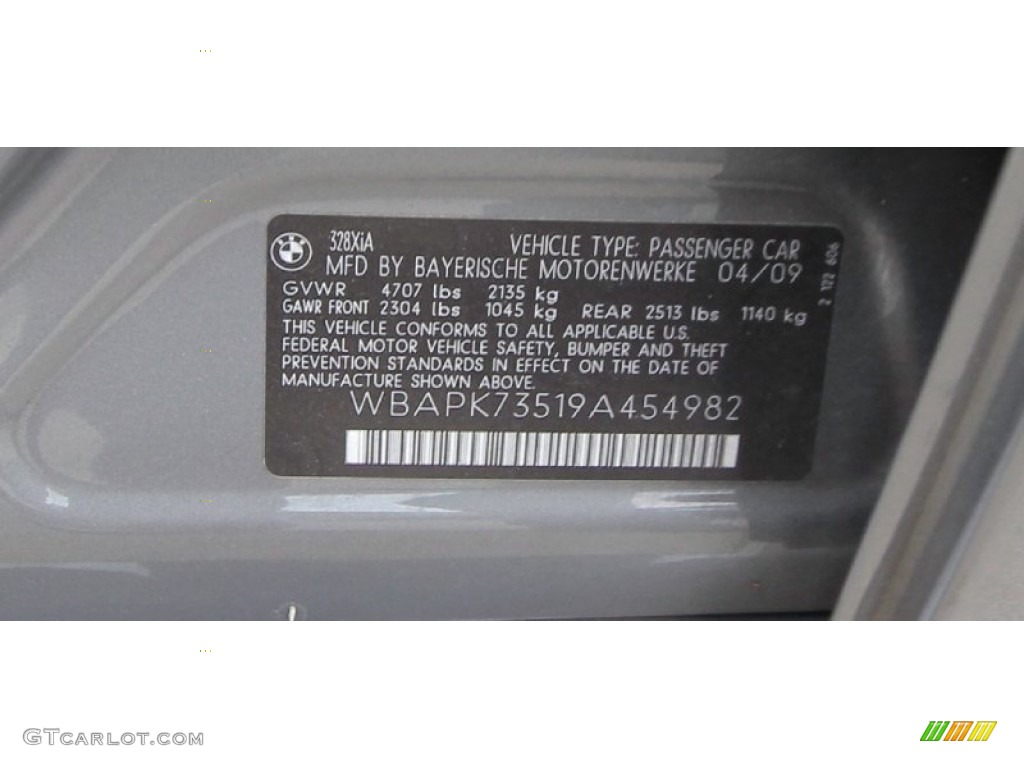 2009 3 Series 328xi Sedan - Space Grey Metallic / Black photo #15