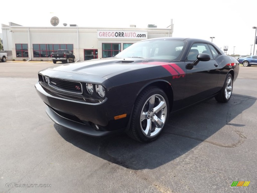 2011 Challenger R/T - Brilliant Black Crystal Pearl / Dark Slate Gray photo #1