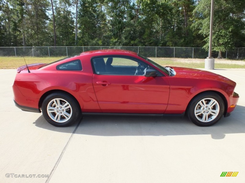 2011 Mustang V6 Coupe - Red Candy Metallic / Charcoal Black photo #2