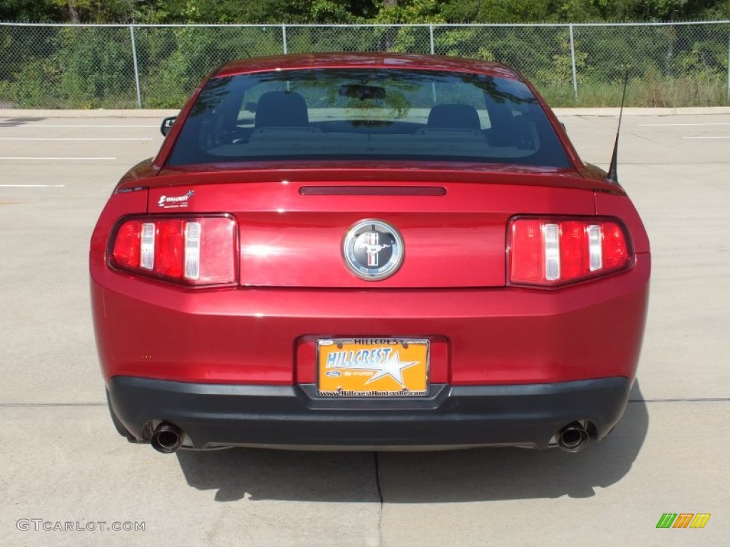 2011 Mustang V6 Coupe - Red Candy Metallic / Charcoal Black photo #6