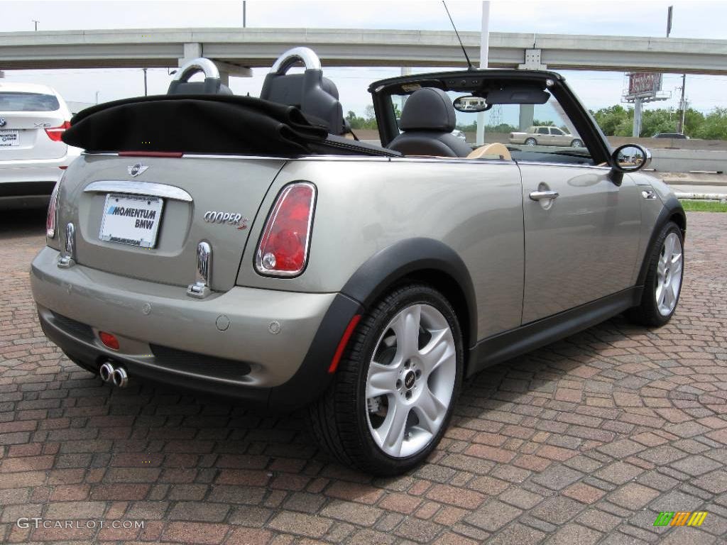 2008 Cooper S Convertible - Sparkling Silver Metallic / Cordoba Beige photo #4