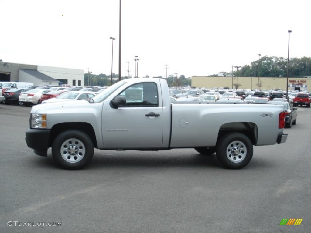 2013 Silverado 1500 Work Truck Regular Cab 4x4 - Silver Ice Metallic / Dark Titanium photo #5